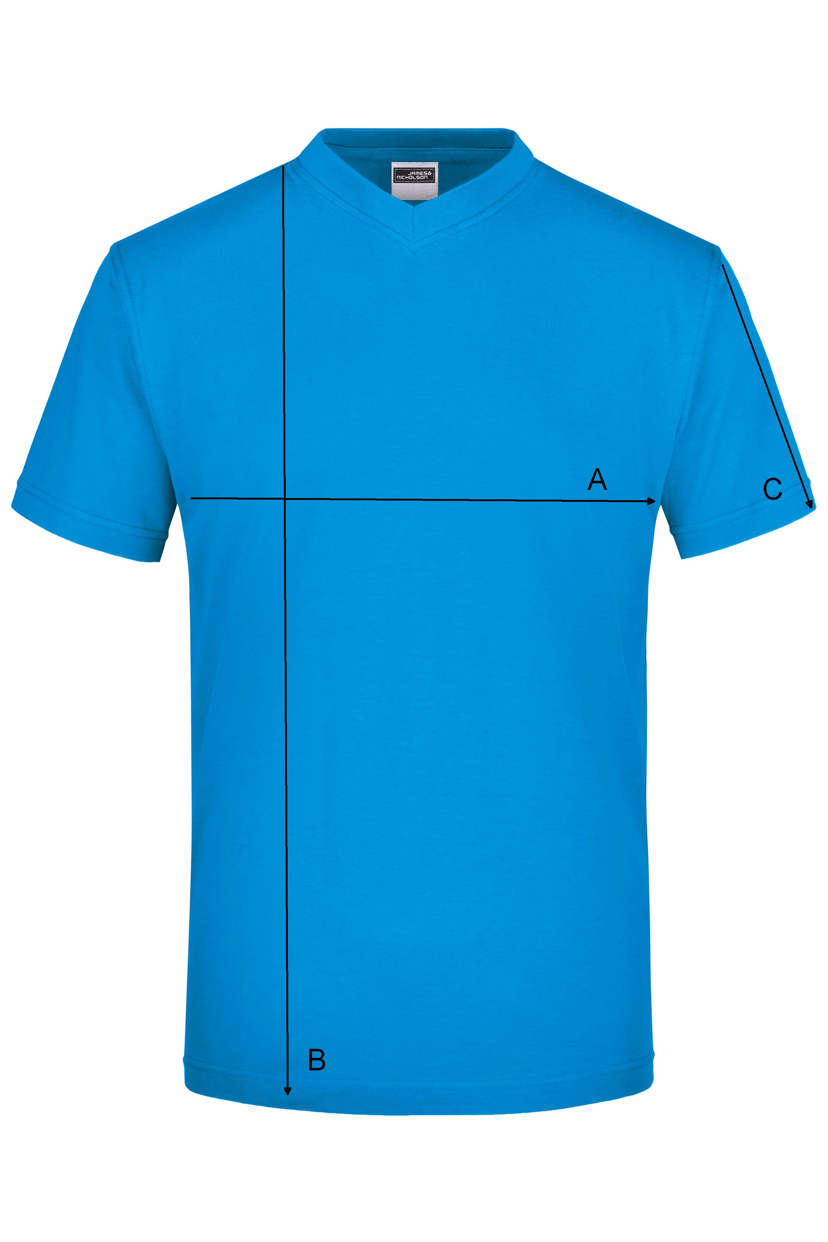 V-Neck Shirt cobalt blau
